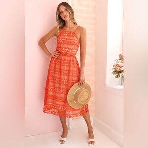 Alani Crochet Lace Midi Dress